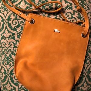 NWOT Genuine Leather Roots crossbody bag